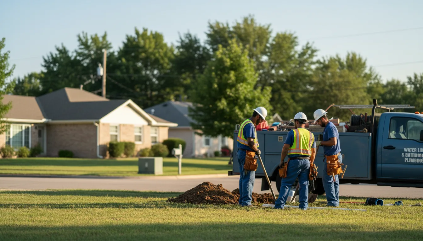 Residential water line and bathroom plumbing service in Fairfield, NE
